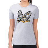NHL Pittsburgh Penguins G-III 4Her by Carl Banks Women's Super-Slim Fit Lightweight Animal Print Heart T-Shirt - Heather Gray