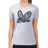 NHL St. Louis Blues G-III 4Her by Carl Banks Women's Super-Slim Fit Lightweight Animal Print Heart T-Shirt - Heather Gray