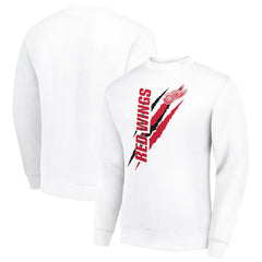 NHL Detroit Red Wings Starter Color Scratch Pullover Sweatshirt - White
