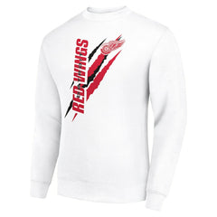 NHL Detroit Red Wings Starter Color Scratch Pullover Sweatshirt - White