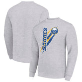 NHL Buffalo Sabres Starter Color Scratch Pullover Sweatshirt - Heather Gray