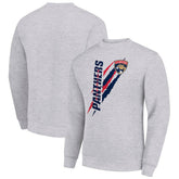 NHL Florida Panthers Starter Color Scratch Pullover Sweatshirt - Heather Gray
