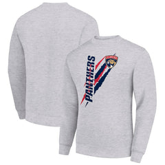 NHL Florida Panthers Starter Color Scratch Pullover Sweatshirt - Heather Gray