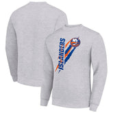 NHL New York Islanders Starter Color Scratch Pullover Sweatshirt - Heather Gray