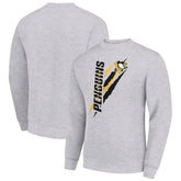 NHL Pittsburgh Penguins Starter Color Scratch Pullover Sweatshirt - Heather Gray