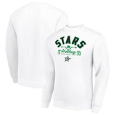 NHL Dallas Stars Starter Stick And Puck Logo Fleece Pullover Sweatshirt - White