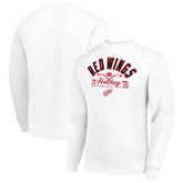 NHL Detroit Red Wings Starter Stick And Puck Logo Fleece Pullover Sweatshirt - White