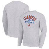 NHL New York Islanders Starter Stick And Puck Logo Fleece Pullover Sweatshirt - Heather Gray