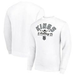 NHL Los Angeles Kings Starter Stick And Puck Logo Fleece Pullover Sweatshirt - White