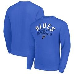 NHL St. Louis Blues Starter Stick And Puck Logo Fleece Pullover Sweatshirt - Royal