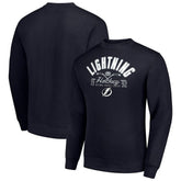 NHL Tampa Bay Lightning Starter Stick And Puck Logo Fleece Pullover Sweatshirt - Navy
