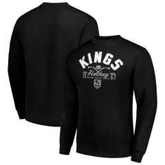 NHL Los Angeles Kings Starter Stick And Puck Logo Fleece Pullover Sweatshirt - Black