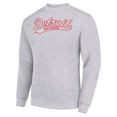 NHL Detroit Red Wings Starter Tailsweep City Pullover Sweatshirt - Heather Gray