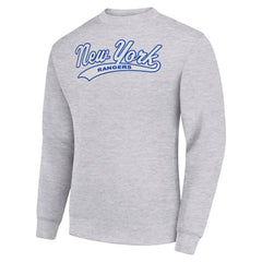 NHL New York Rangers Starter Tailsweep City Pullover Sweatshirt - Heather Gray