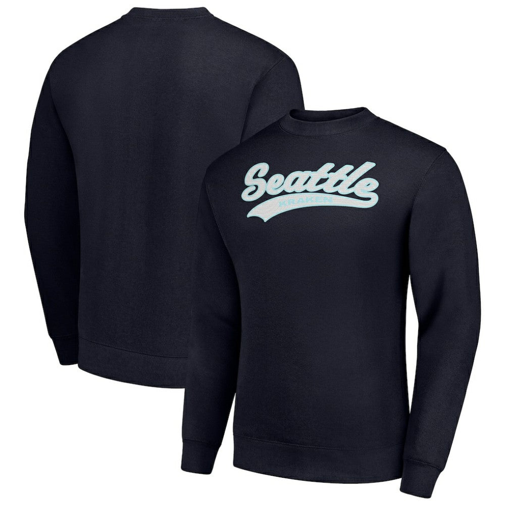 NHL Seattle Kraken Starter Tailsweep City Pullover Sweatshirt - Navy