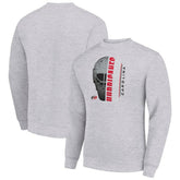 NHL Carolina Hurricanes Starter Half Helmet Team Logo Pullover Sweatshirt - Heather Gray