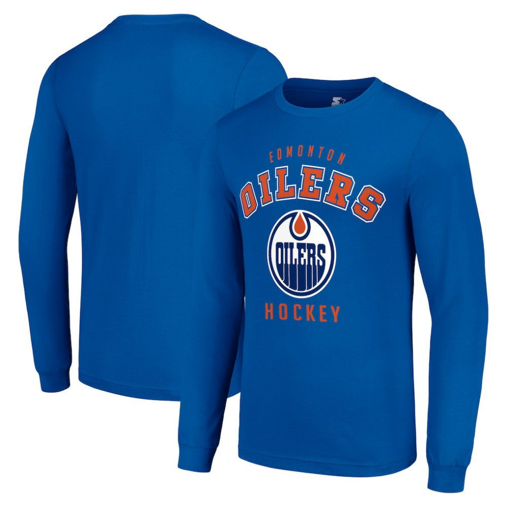 NHL Edmonton Oilers Starter Logo Long Sleeve T-Shirt - Royal