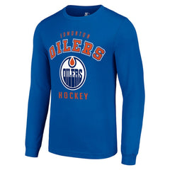 NHL Edmonton Oilers Starter Logo Long Sleeve T-Shirt - Royal