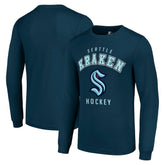 NHL Seattle Kraken Starter Logo Long Sleeve T-Shirt - Navy