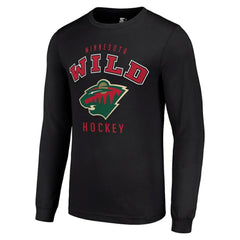 NHL Minnesota Wild Starter Logo Long Sleeve T-Shirt - Black