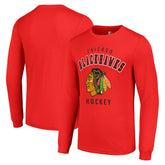 NHL Chicago Blackhawks Starter Logo Long Sleeve T-Shirt - Red