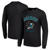 NHL San Jose Sharks Starter Logo Long Sleeve T-Shirt - Black