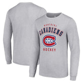 NHL Montreal Canadiens Starter Logo Long Sleeve T-Shirt - Heather Gray