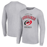 NHL Carolina Hurricanes Starter Logo Long Sleeve T-Shirt - Heather Gray