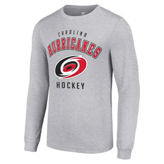 NHL Carolina Hurricanes Starter Logo Long Sleeve T-Shirt - Heather Gray