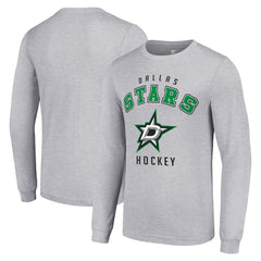 NHL Dallas Stars Starter Logo Long Sleeve T-Shirt - Heather Gray
