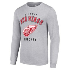 NHL Detroit Red Wings Starter Logo Long Sleeve T-Shirt - Heather Gray