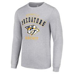 NHL Nashville Predators Starter Logo Long Sleeve T-Shirt - Heather Gray