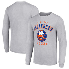 NHL New York Islanders Starter Logo Long Sleeve T-Shirt - Heather Gray