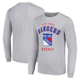 NHL New York Rangers Starter Logo Long Sleeve T-Shirt - Heather Gray