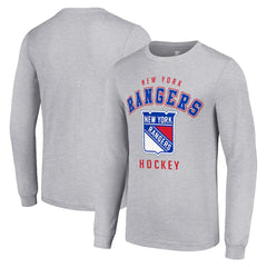 NHL New York Rangers Starter Logo Long Sleeve T-Shirt - Heather Gray