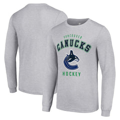 NHL Vancouver Canucks Starter Logo Long Sleeve T-Shirt - Heather Gray
