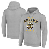 NHL Boston Bruins Starter Logo Pullover Hoodie - Heather Gray