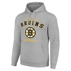 NHL Boston Bruins Starter Logo Pullover Hoodie - Heather Gray