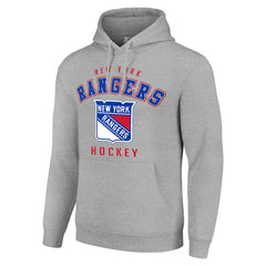 NHL New York Rangers Starter Logo Pullover Hoodie - Heather Gray