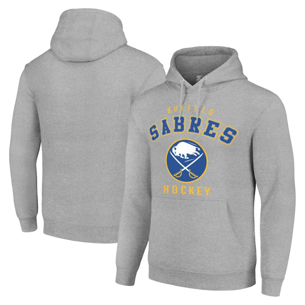 NHL Buffalo Sabres Starter Logo Pullover Hoodie - Heather Gray