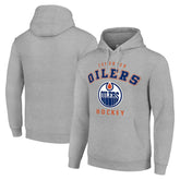 NHL Edmonton Oilers Starter Logo Pullover Hoodie - Heather Gray
