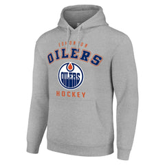 NHL Edmonton Oilers Starter Logo Pullover Hoodie - Heather Gray
