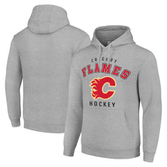 NHL Calgary Flames Starter Logo Pullover Hoodie - Heather Gray