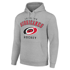 NHL Carolina Hurricanes Starter Logo Pullover Hoodie - Heather Gray