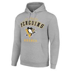 NHL Pittsburgh Penguins Starter Logo Pullover Hoodie - Heather Gray