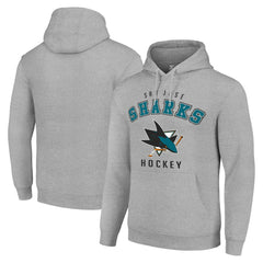 NHL San Jose Sharks Starter Logo Pullover Hoodie - Heather Gray