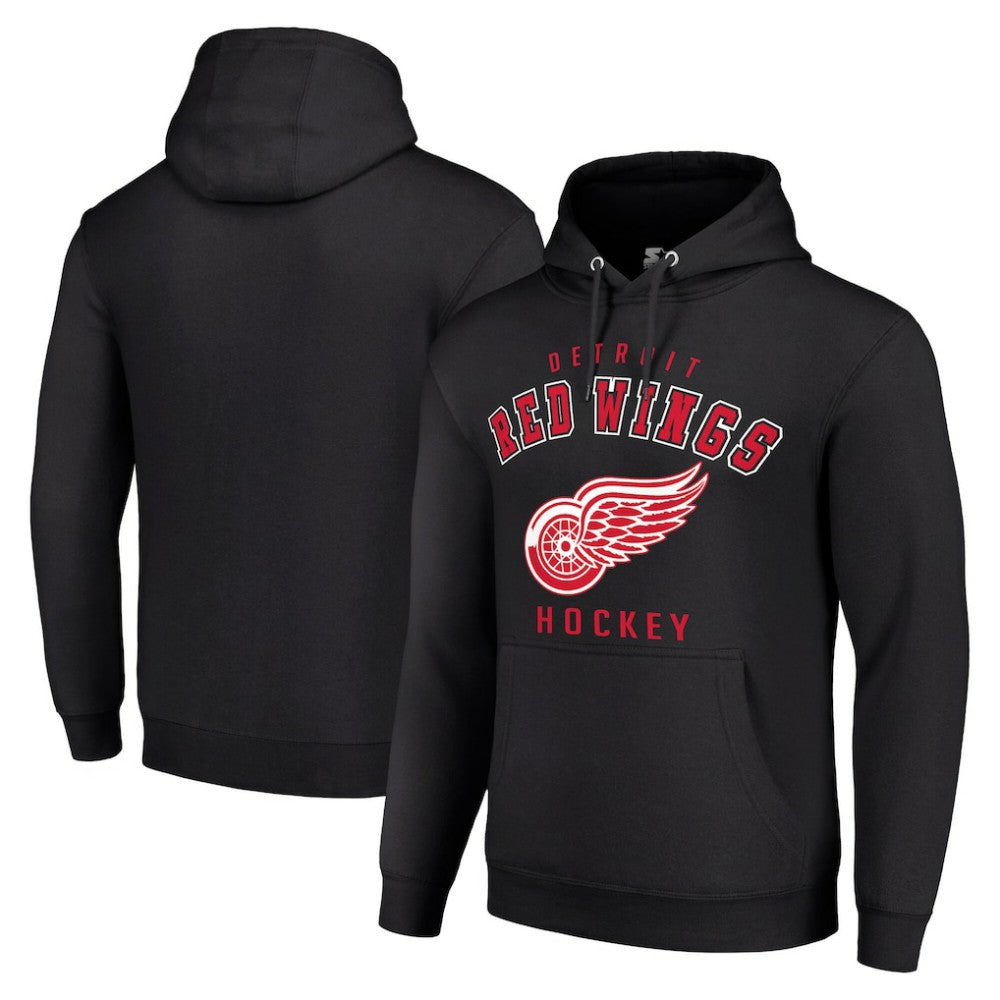 NHL Detroit Red Wings Starter Logo Pullover Hoodie - Black