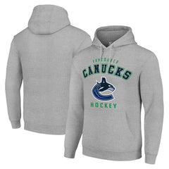 NHL Vancouver Canucks Starter Logo Pullover Hoodie - Heather Gray