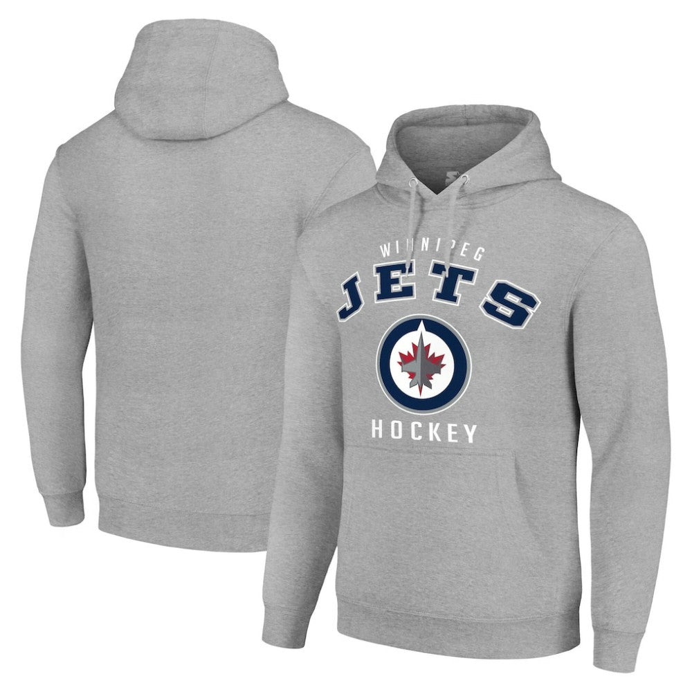 NHL Winnipeg Jets Starter Logo Pullover Hoodie - Heather Gray
