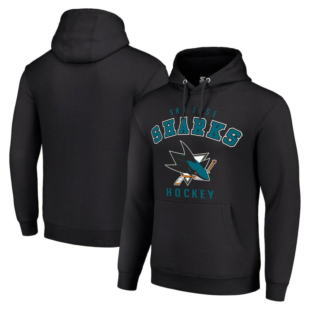 NHL San Jose Sharks Starter Logo Pullover Hoodie - Black